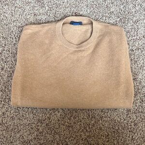 Men's Cashmere Camel Sweater, Large